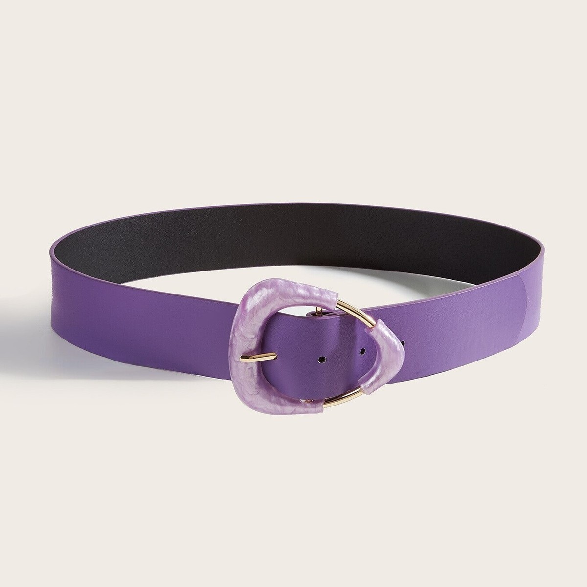 Boucle De Ceinture Femme – Violette, Plastique Vintage – Fabriquée En Italie