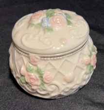 Papel Giftware Covered Trinket Dish with Roses