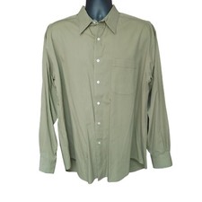 Neno Cerruti Men's Beige Long Sleeve Button Up Dress Shirt 17.5  34-35