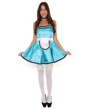 Women s French Maid Costume Uniform Costumes Aqua Blue HC-1393
