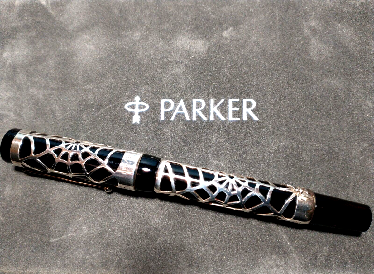PARKER DUOFOLD LIMITED EDITION 925 SPIDER'S WEB VINTAGE FOUNTAIN