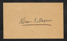 Hiram Maxim réimpression autographe sur carte authentique originale époque 1900 3X5