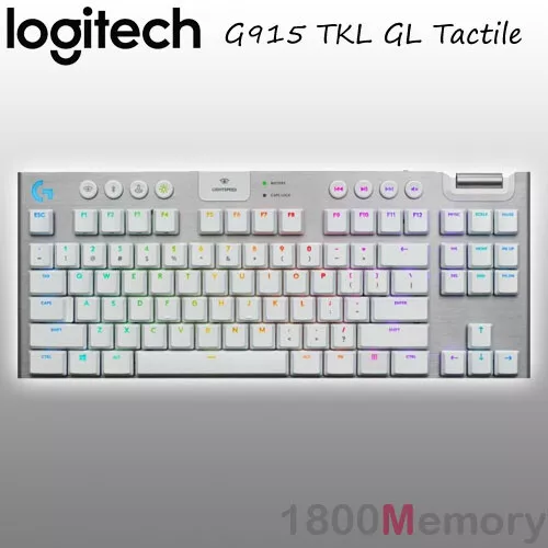 Teclado Gamer Logitech G915 WhiteTKL LightSpeed Wireless RGB