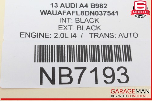 13-16 Audi A4 Ignition Starter Switch Module w/ Key 8K0909131D OEM - Picture 13 of 13