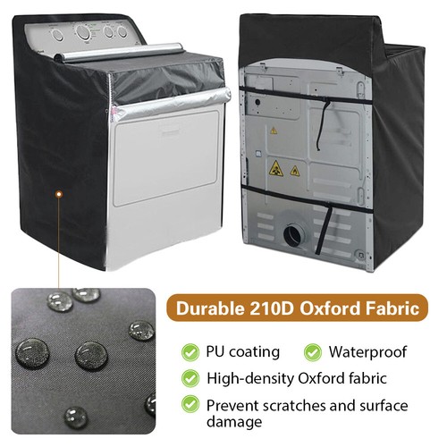 Washing Machine Cover Waterproof Washer Cover For Front/Top Load Washer/Dryer - Picture 6 of 8