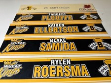 BRANDON WHEAT KINGS WHL 2000s Hockey Locker Room Game Nameplates, Lot of 5