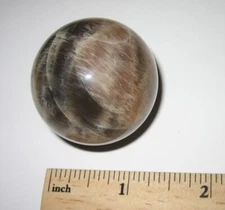 41mm POLISHED NATURAL MOONSTONE CRYSTAL STONE MINERAL SPHERE MADAGASCAR 76.7g *A