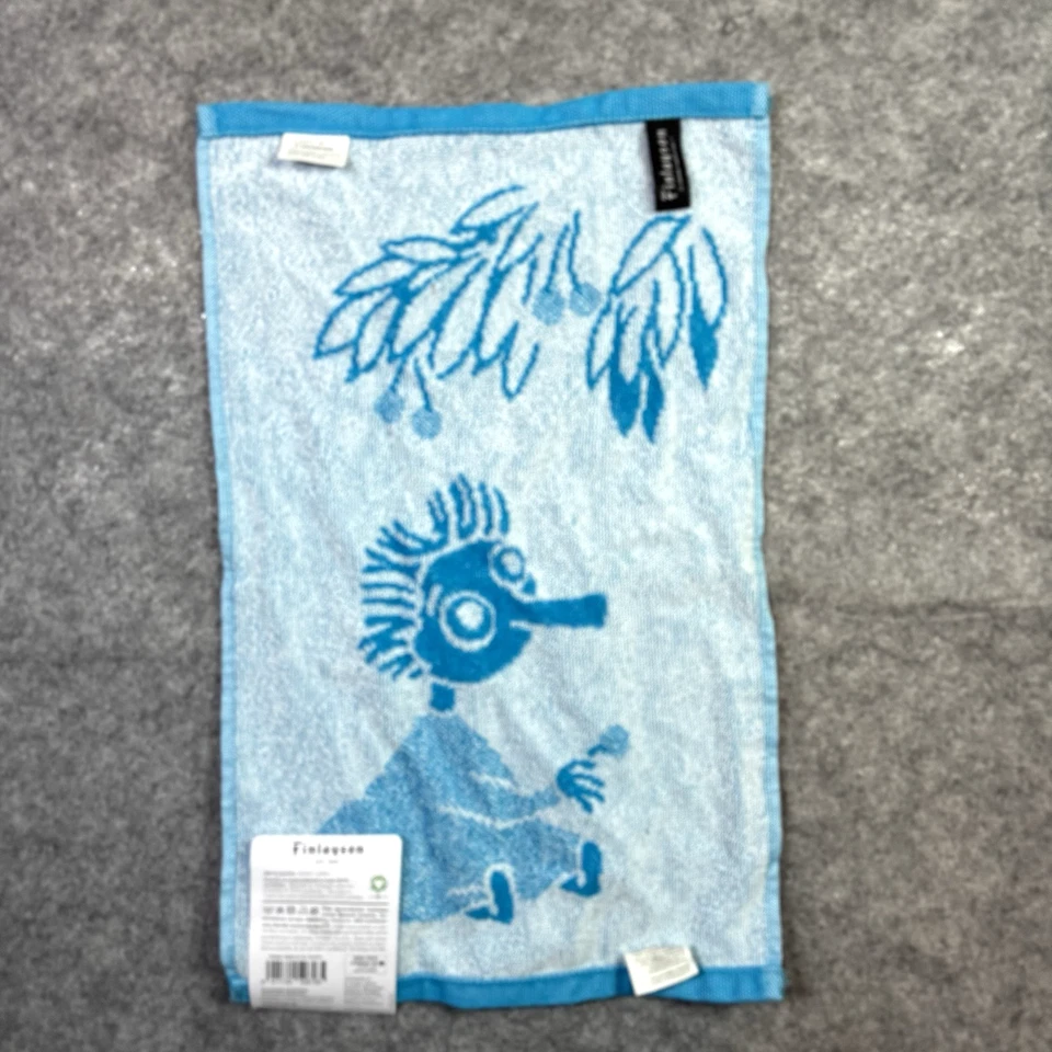 Toalla de mano Finlayson Moomin Thingumy azul Viuhti algodón orgánico  Foto 2 de 4