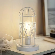 Bedside Touch Lamp, Small Table Lamp for Bedroom Living Room, 3 Way Matte White