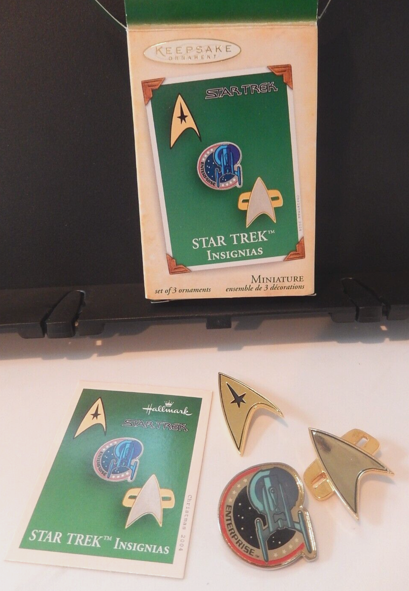 Hallmark Keepsake Star Trek Insignias - set of 3 dated 2004 | eBay