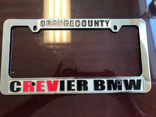 Bmw Crevier Orange County Southern Ca Dealership License Plate Frame. New.
