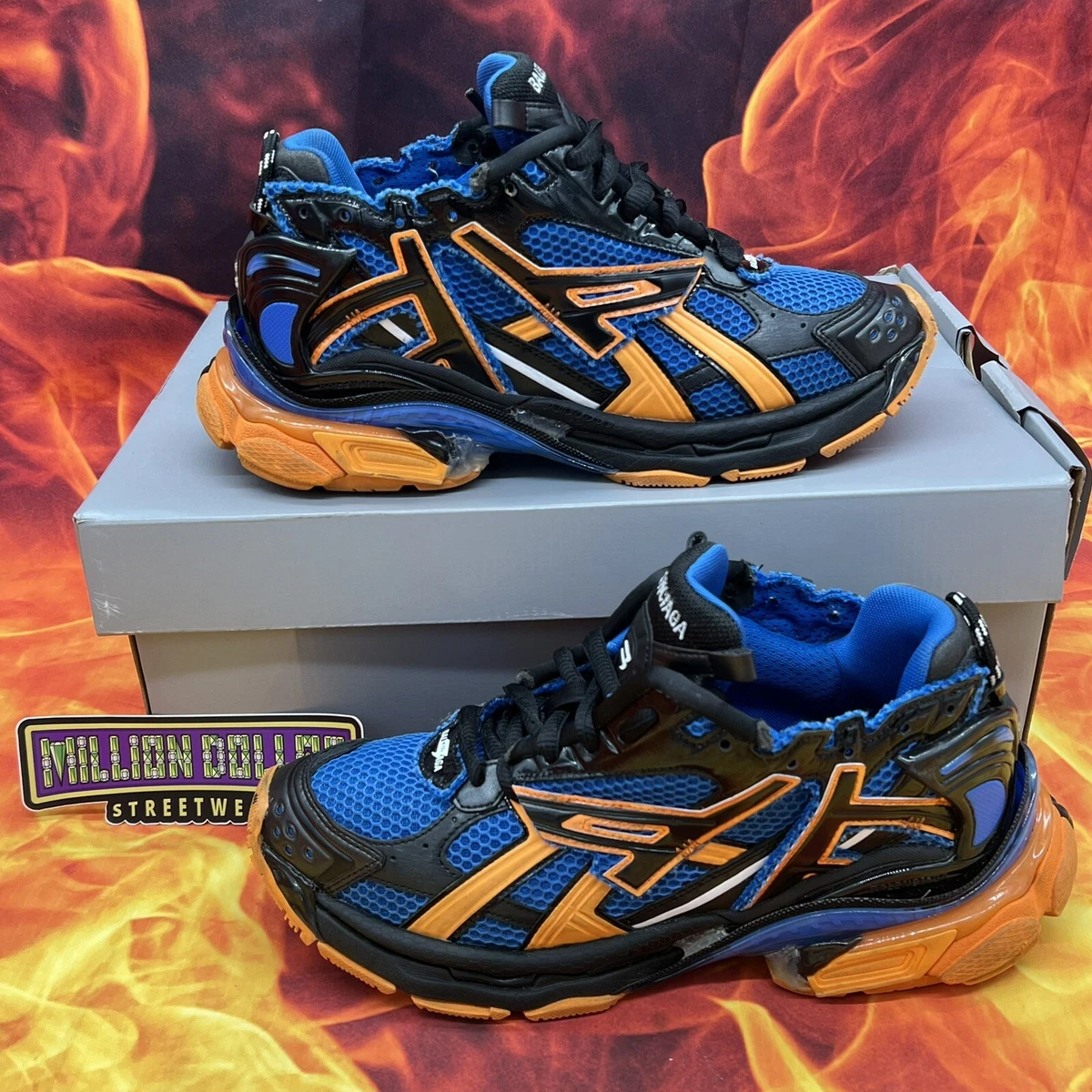 Balenciaga RUNNER sneaker ‘blue Orange’ Sz- 9M/42EU