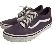 Vans Old Skool Purple Suede Canvas Sneakers Women s Size 5 Low Top Skate Shoes
