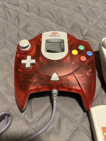 Dreamcast Controllers Red and Grey with Memory Card Lot of 2