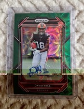 Panni Prizm Football Rookie Card Auto David Bell 36/75. rookie card picture