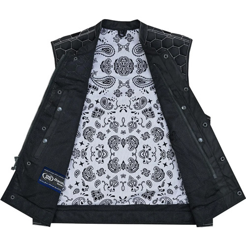 SOA Herren Textil Weste Paisley Style Motorrad Biker Club verdeckte Tragetasche - Bild 41 von 53