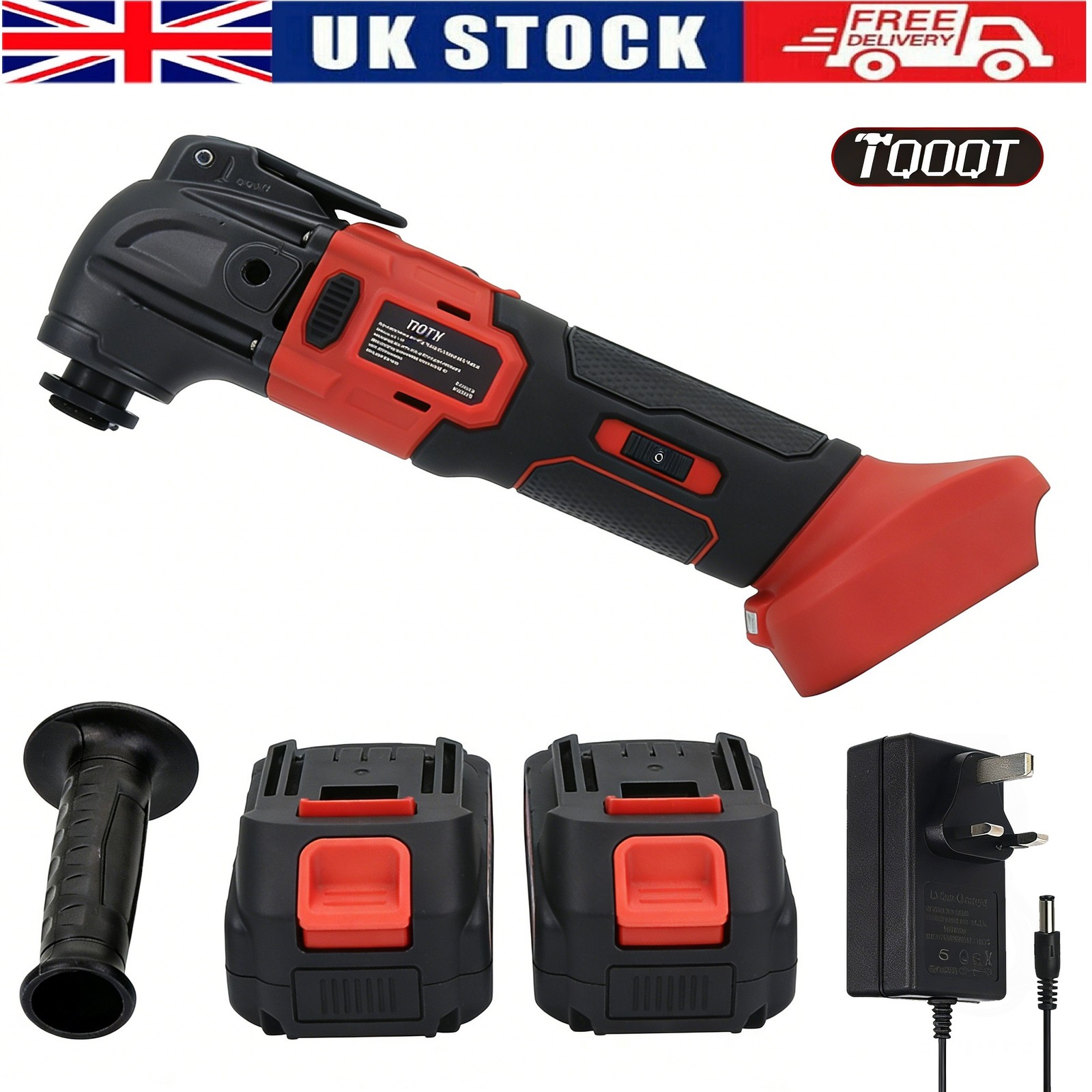 Oscillating Multi Tool Cordless Sander Scraper Saw 6 Speeds 2 Battery + Charger