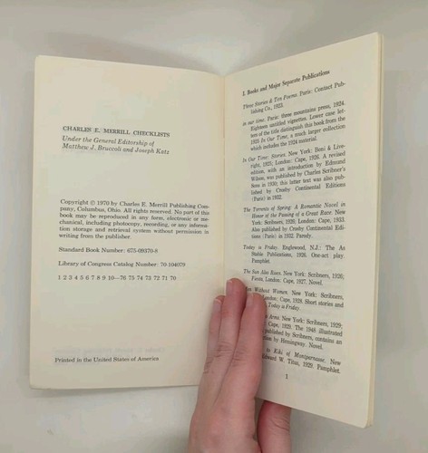 Merrill Checklist of Ernest Hemingway by William White, Ernest Hemingway (... - Picture 3 of 3