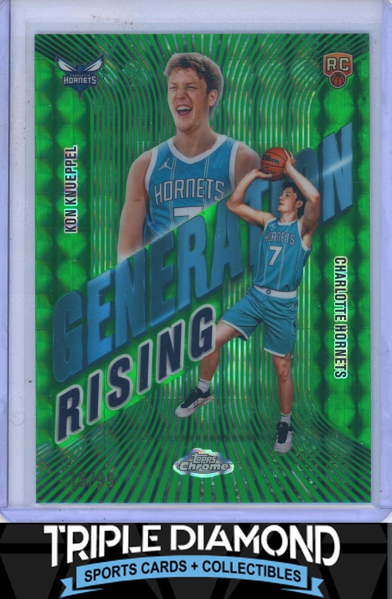 2025 Topps Chrome Kon Knueppel Rookie Generation Rising Green Geo #16/99 T326