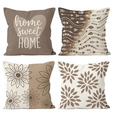 Pillow Covers 18x18 inch Set of 4 Neutral 18" x 18" Pack of 4 Boho Home