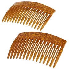 Paris CP3330 French Hair Side Comb, 3 inch Small Amber, French Twist Hair Com...