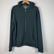 Vuori Performance Waffle Zip Hoodie 2.0 Green Grove Mens Large Jersey Lined