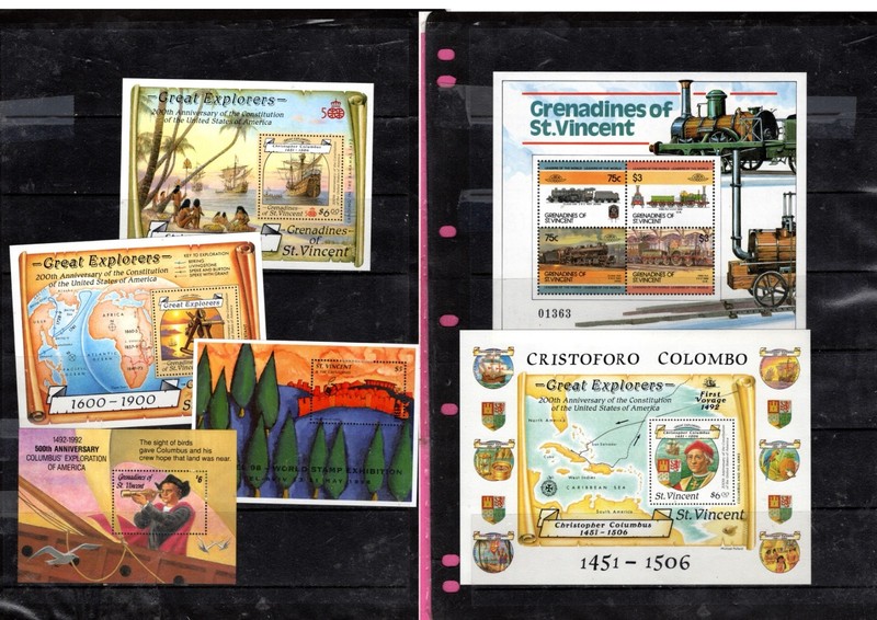 St Vincent, six  ST Vincent  souvenir sheets (1447