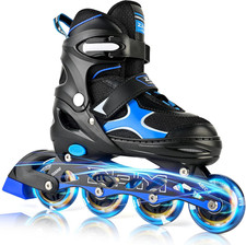 Inline Skates for Kids Girls Boys Ages 5-8 8-12 4-6 6-12 with Light up Wheels, A