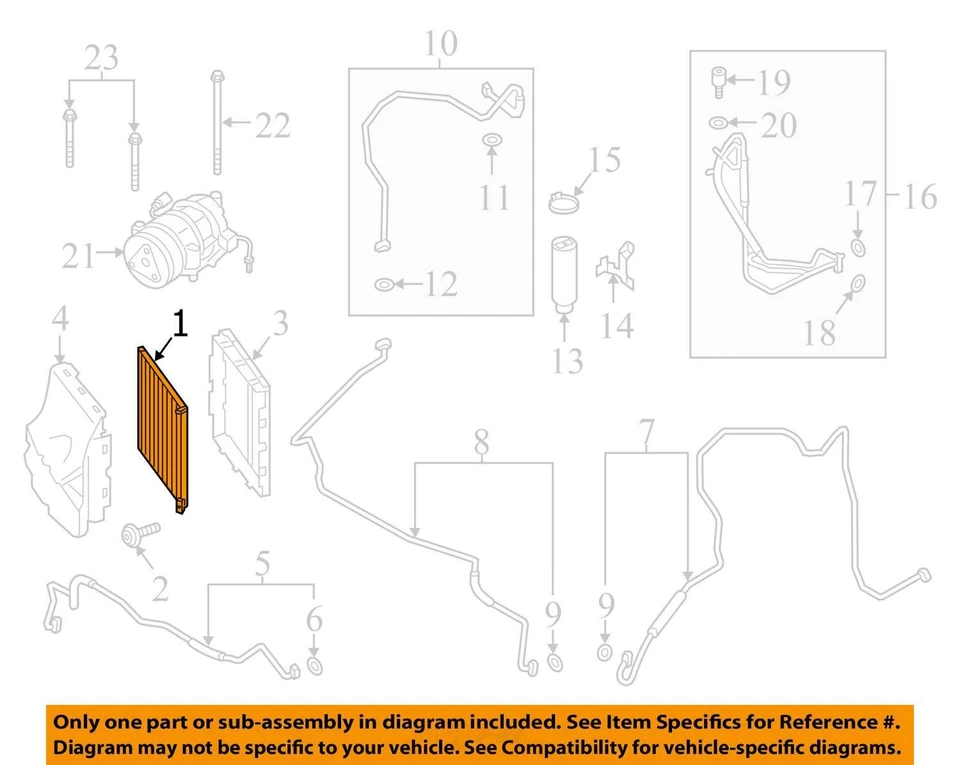 Radiador condensador aire acondicionado delantero Porsche 991 911 Turbo S 2014-2019 OEM Foto 3 de 4