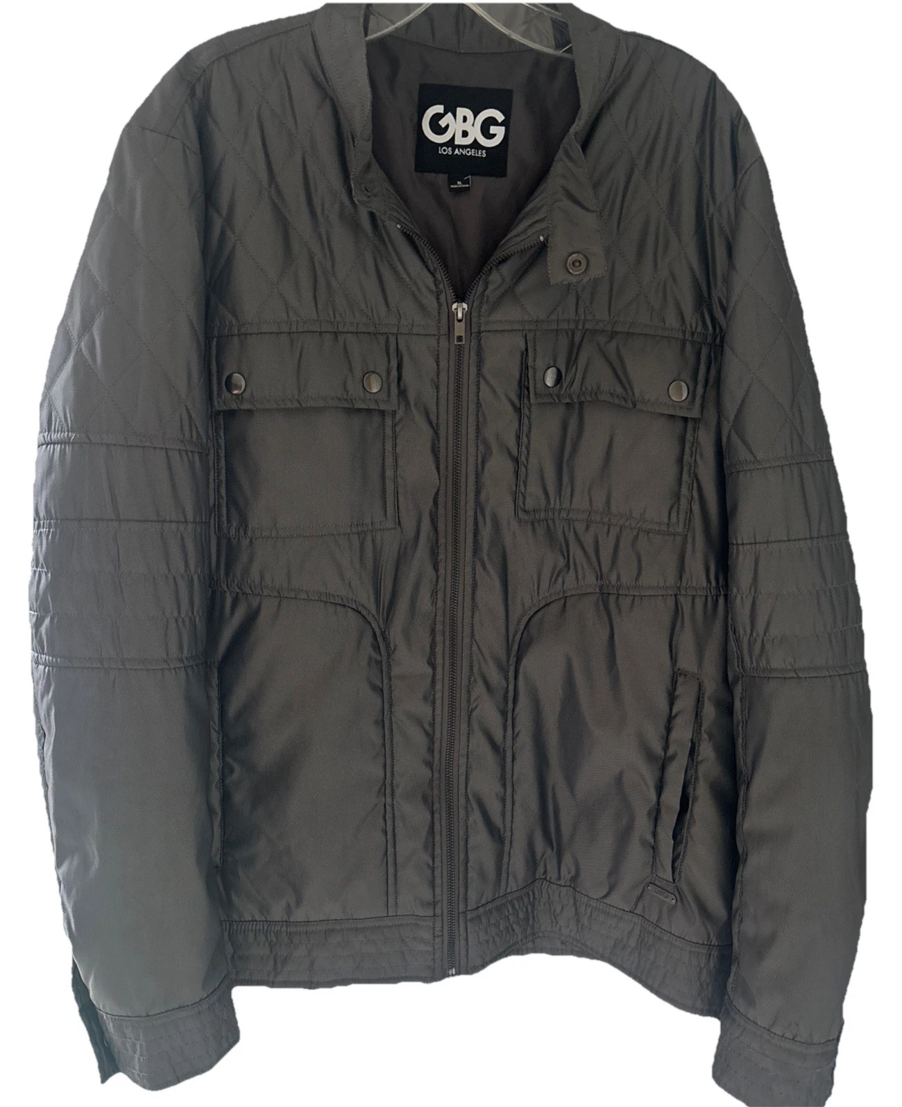 GBG LOS ÁNGELES Men's Quilter Puffer Gray Jacket With Zipper Lightweight SizeXL
Opens in a new windo