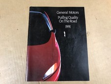 Vintage 1991 General Motors "Putting Quality On The Road" Salesman Brochure