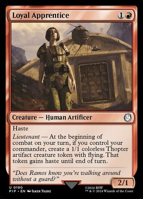 Loyal Apprentice Light Play, English Magic the Gathering MTG Universes Beyond: F