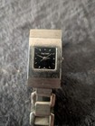 Oleg Cassini Women's Rectangle Black Dial Quartz Silver Bracelet Watch — photo 1