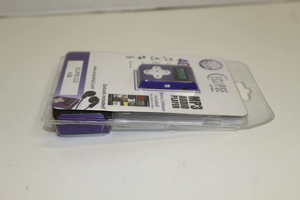 NEW Eclipse 4GB MP3 AUDIO Player PURPLE CLIP HOLDS UP TO 2000 SONGS NOS - Image 4 of 4