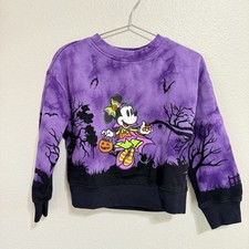 Disney Parks 2024 Halloween Kids Girls Sweatshirt Mickey  Minnie Size 4