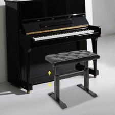 Heavy Duty Height Adjustable Piano Bench, Hydraulic Lifting Keyboard Bench