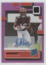 2022 Panini Clearly Donruss Rated Rookie Purple 170/175 David Bell #82 Auto 0m8r