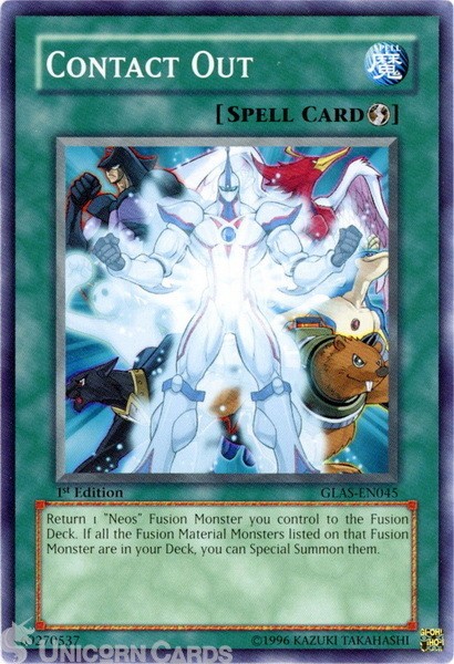 GLAS-EN045 Contact Out : Common 1st Edition Mint YuGiOh Card
