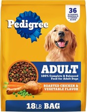 Pedigree Adult Dry Dog Food, Complete Nutrition, Roasted Chicken  Vegetable Fla