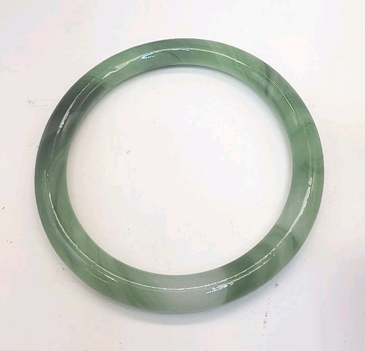 Vintage Green Jade Bangle Bracelet
