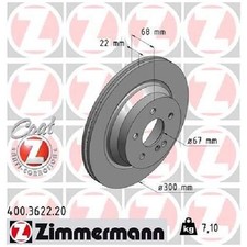 2x Bremsscheibe f&uuml;r Mercedes GLK-Klasse X204 08 bis 15 Zimmermann Teil OM642835