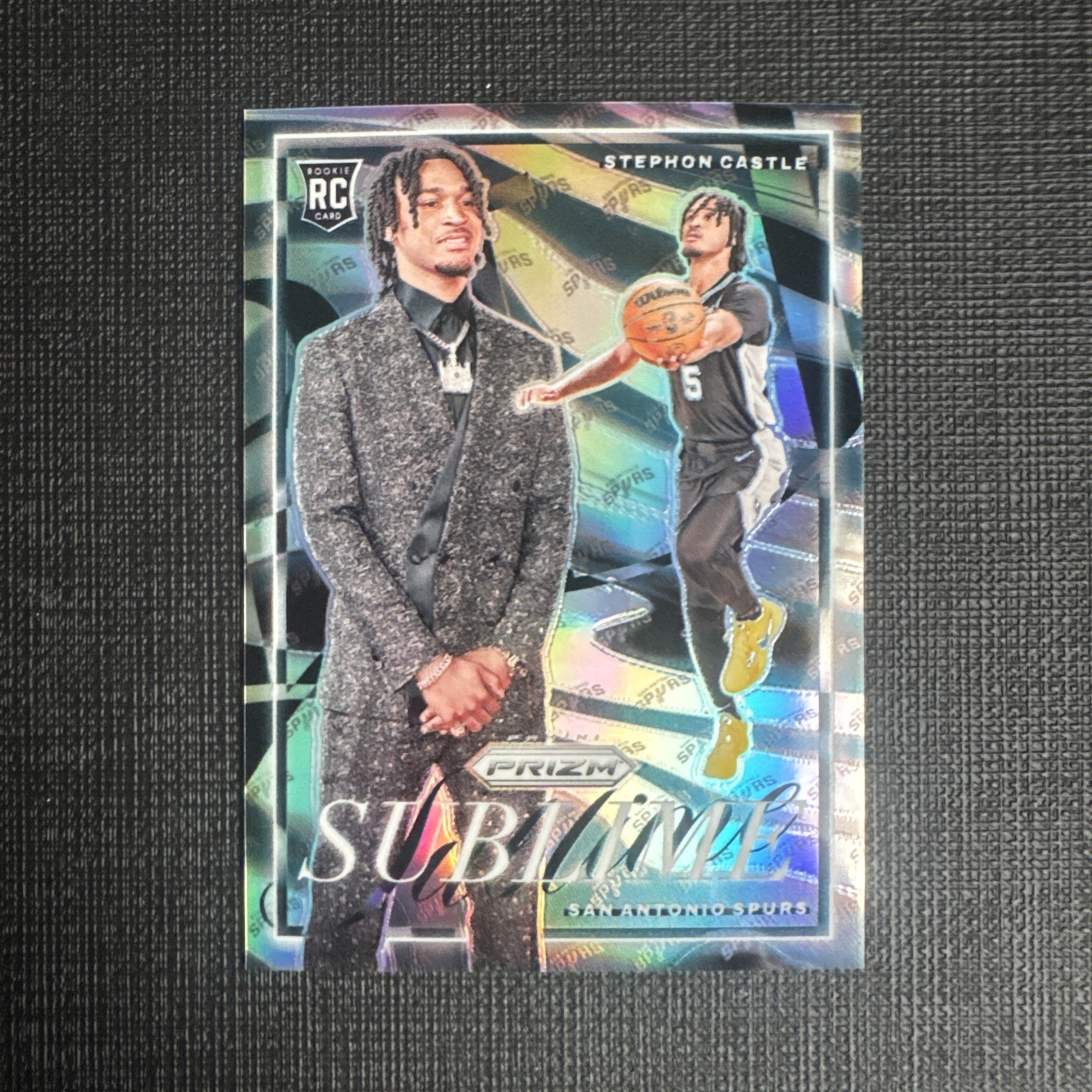 STEPHON CASTLE 2024-25 PANINI PRIZM #27 ROOKIE SUBLIME SP RC SPURS CASE HIT
