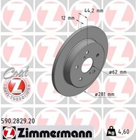 2X Bremsscheibe Coat Z Zimmermann 590.2829.20 FüR Lexus Toyota NX RAV HR 5 Yaris