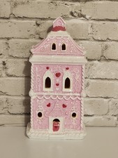 Valentine's 7" Gingerbread House LED Pink Glittered Light Up 2025 Hobby Lobby