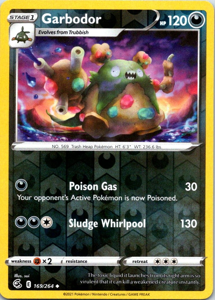 Garbodor 169/264 Reverse Holo SWSH08: Fusion Strike LP Pokemon
