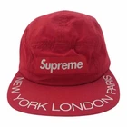Casquette Supreme 18SS Visière Imprimée Logo Visière Casquette Rouge Homme
