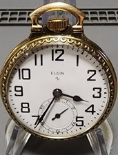 ELGIN 616,16s,17J, MODEL 20,1951, EXCELLENT DIAL CRYSTAL,RUNS GREAT,BLUED HANDS