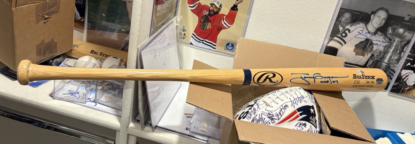 Tony Gwynn Autographed Signed Bat MLB COA + Mounted Memories Baseball Auto Rawlings HOF07 
