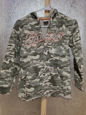 Boys Size M Carhartt Hooded Jacket Camo With Minor Call Out