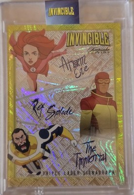 2025 Invincible Atom Eve/Rex Splode/The Immortal Yellow Signagraph